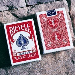 Bicycle Gaff Rider Back V2 (Red) Playing Cards by Bocopo