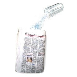 Liquid in the newspaper